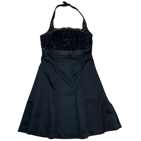 navy blue dress for baby girl Green A-Line Dress - Empire Waist Dress - Floral Mini Dress main image 0